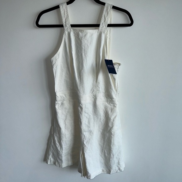 NWT Polo by Ralph Lauren White Turkish Hemp Cotton Romper - Picture 5 of 8